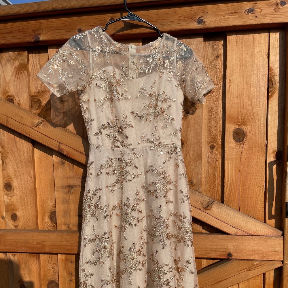 Long Gold party Dress -“Chicwish” size - xs